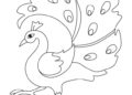 Peacock Coloring Pages Easy