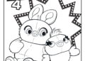 Toy Story 4 Coloring Pages of Bunny and Ducky