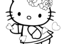 Cute Hello Kitty Coloring Pages