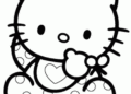 Easy Hello Kitty Coloring Pages For Kids