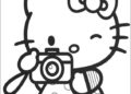 Hello Kitty Coloring Pages Camera
