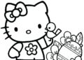 Hello Kitty Coloring Pages For Easter Day