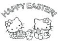 Hello Kitty Coloring Pages For Happy Easter