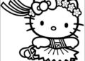 Hello Kitty Coloring Pages Running