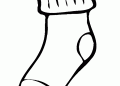 Simple Fox in Socks Coloring Page