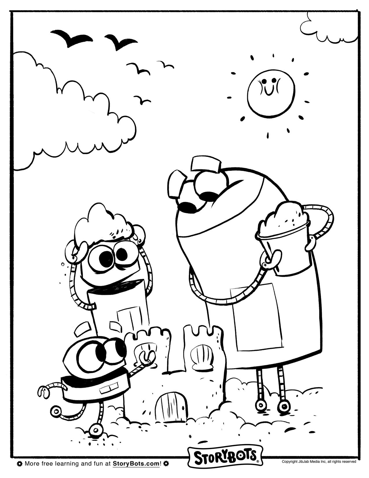 Ask The Storybots Coloring Pages - Visual Arts Ideas
