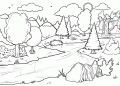 Coloring Pages of Forests Image Free