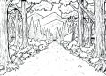 Coloring Pages of Forests Road