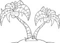 Palm Trees Coloring Pages