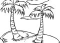 Palm Tree Coloring Pages Images