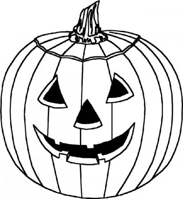 Easy Pumpkin Coloring Pages For Kids - Visual Arts Ideas