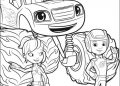 Blaze and the Monster Machine Coloring Pages of Blaze Gabby And AJ
