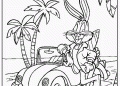 Bugs Bunny Coloring Pages with A Car
