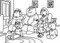 Family Guy Coloring Pages Watch TV
