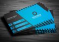 Free Business Card Templates Blue and Black