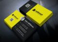 Free Business Card Templates with Yellow and Black Colour