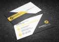 Simple Business Card Templates Ideas with Yellow Accent