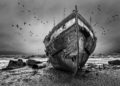 Black and White Fine Art Photography of Old Ship