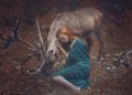 Fine Art Photography Portrait of Girl with Her Deer