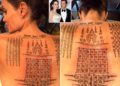 Angelina Jolie Back Tattoo