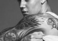 Justin Bieber Tattoo Compass on Sleeve