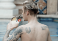 Justin Bieber's Tattoo on Shoulder and Back