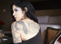 Kat Von D Tattoo Portrait on Shoulder