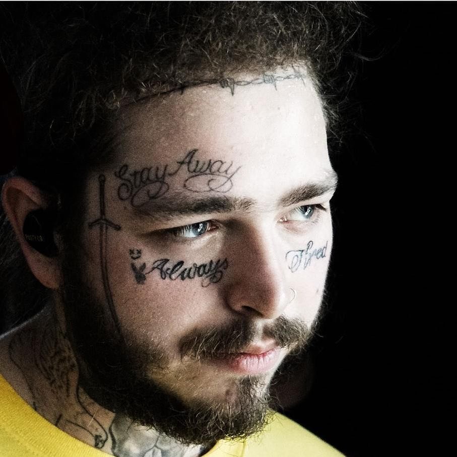 Post Malone Tattoos, Another Hobby Besides Singing - Visual Arts Ideas