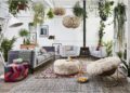 Bohemian Interior Design with Hanging Indoor Plant