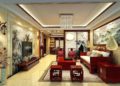 Chinese Interior Design with Wooden Red Furniture