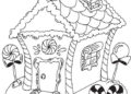Christmas Coloring Pages For Children of Gingerbread House