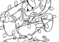 Donald Duck Christmas Coloring Pages For Kids