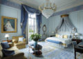 French Interior Design with Blue and White