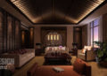 Modern Chinese Interior Design with Oriental Ceiling