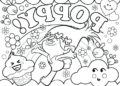 Poppy Christmas Coloring Pages For Kids