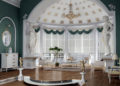 Victorian Interior Design with White and Tosca