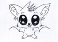Animal Drawings Easy of Cute Bat