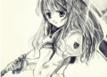 Anime Drawing Girl in Rain