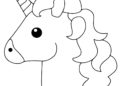 Easy Unicorn Head Coloring Pages For Kids