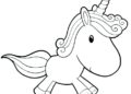 Funny Unicorn Coloring Pages For Kids