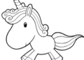 Little Unicorn Coloring Pages For Kids