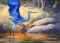 Painting of Birds Taking Flight
