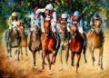 Painting of Horses Race