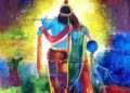 Painting of Krishna and Radha