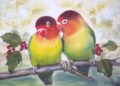 Painting of Love Birds Images