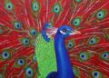 Painting of Peacock of Acrylic Painting