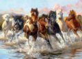 Painting of Running Horses
