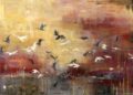 Paintings of Flying Birds of Acrylic Painting