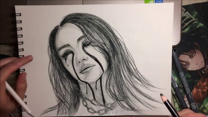 Billie Eilish Drawing Ideas - Visual Arts Ideas