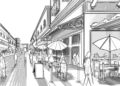 Perspective Drawing Ideas of City Life
